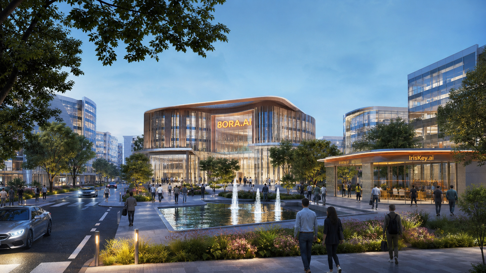 The landscaped 8ORA.AI Business Operating City